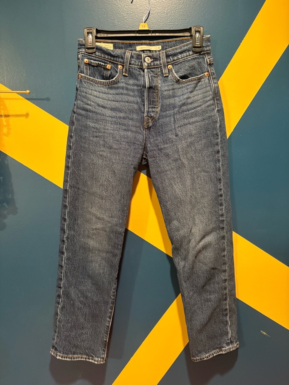 Levi's Straight Leg Jeans in Dark Blue Wash